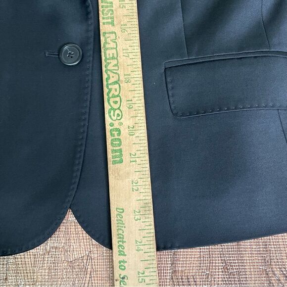 J.‎ Crew Two Button Jacket Blazer in Super 120s Wool Size 8 Black 23346 - Picture 9 of 11